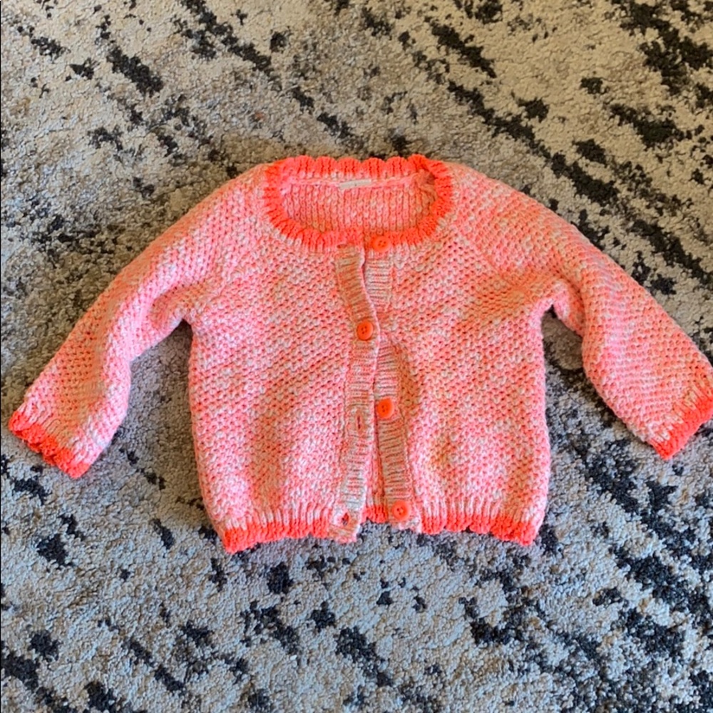 Neon Orange cardigan